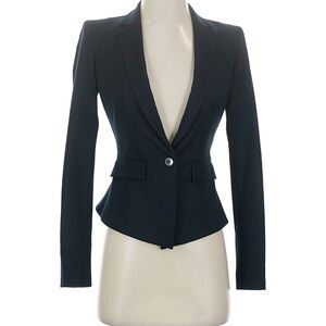 Elie Tahari Navy Women's Peplum Blazer